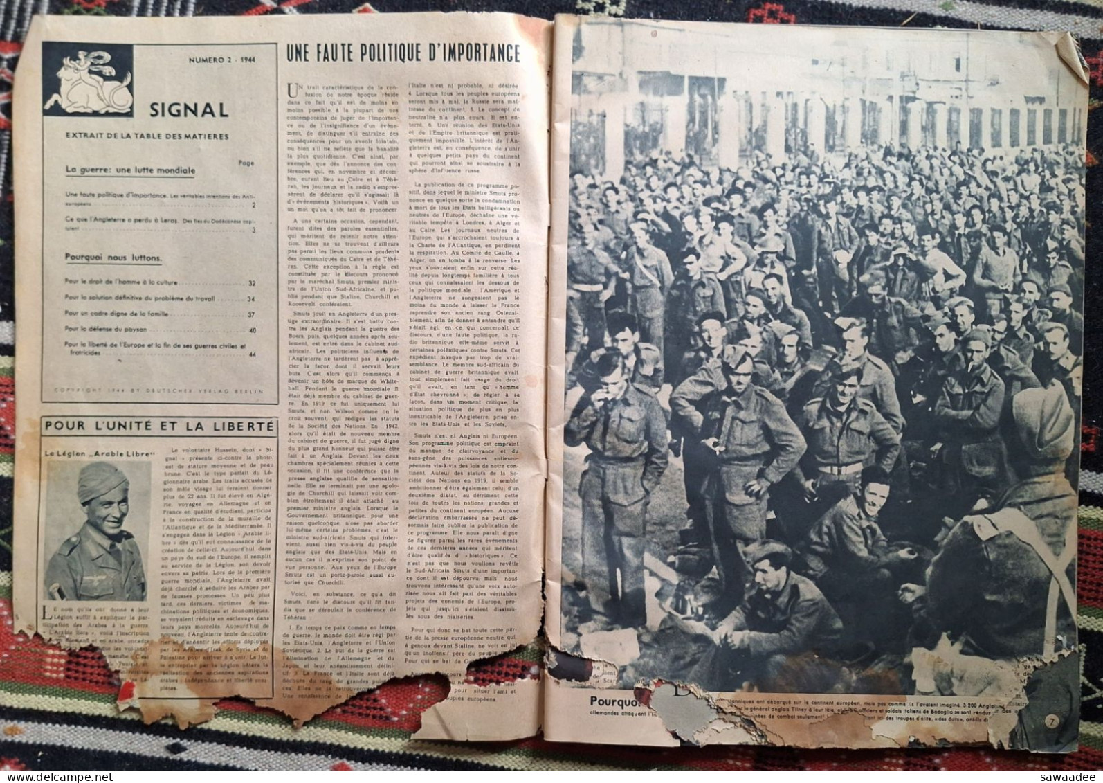 REVUE - FRANCE - NUMERO 2 1944 - PROPAGANDE ALLEMANDE - POURQUOI NOUS NOUS BATTONS - ART Et CULTURE - Französisch