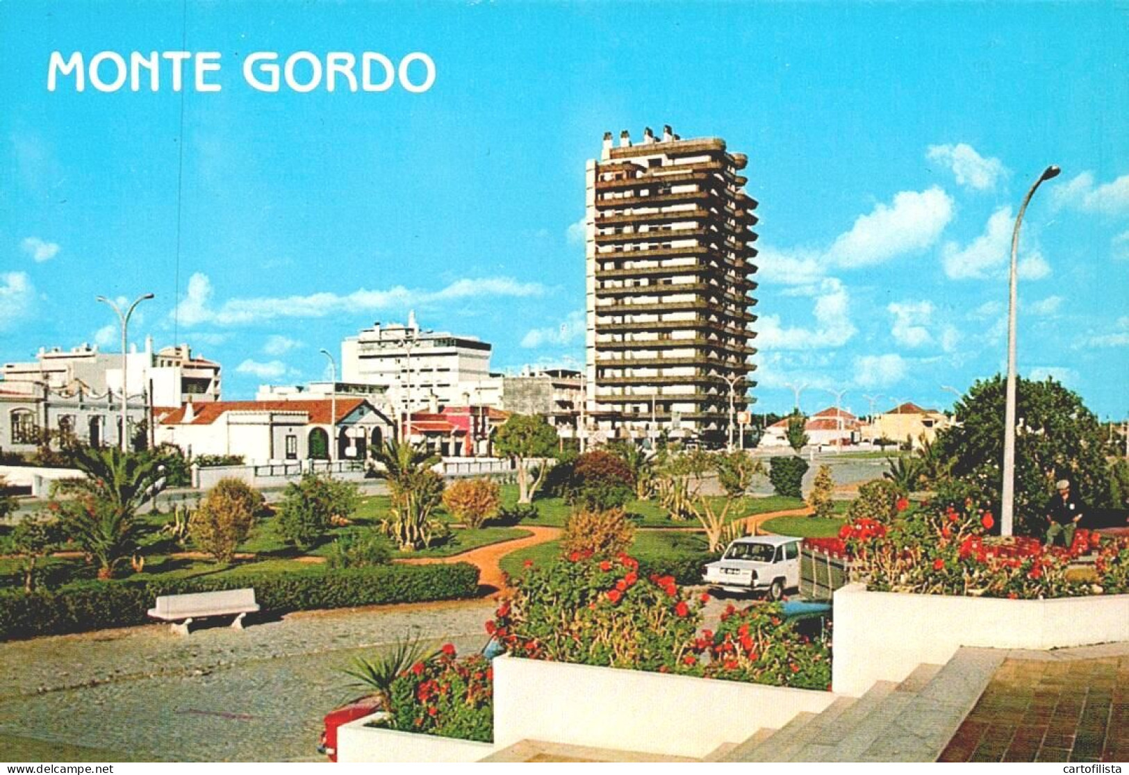 MONTE GORDO, V.R. Sº. António, Algarve - Vista Parcial E Jardim  (2 Scans) - Faro