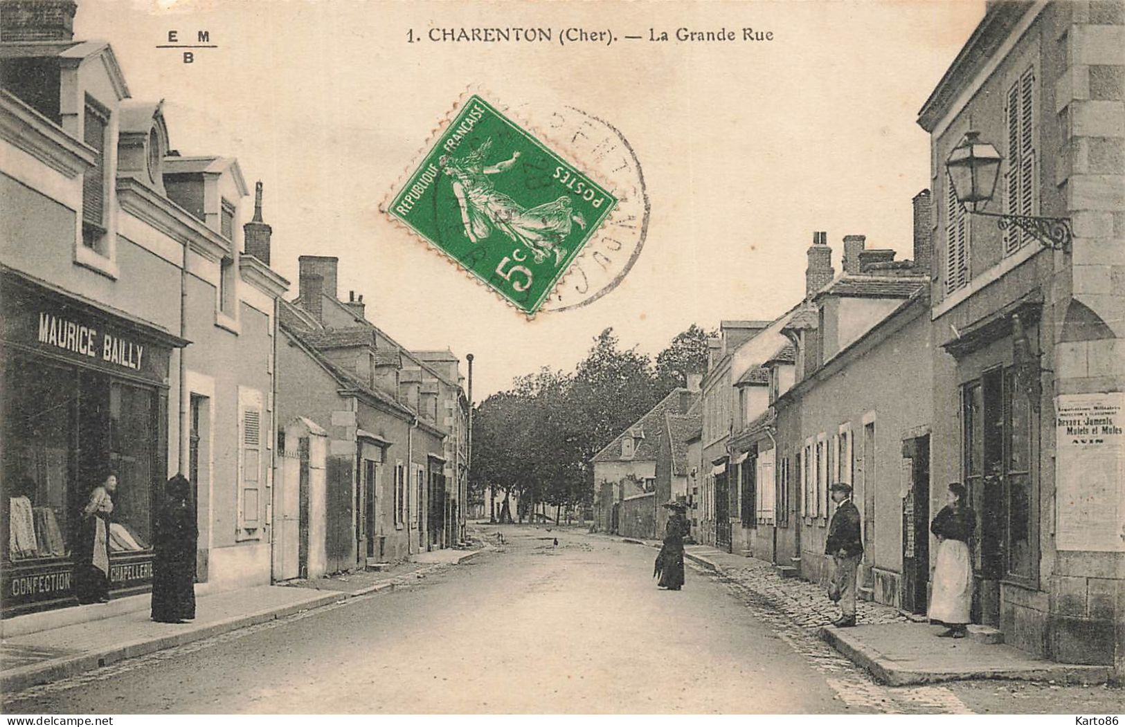 Charenton * La Grande Rue Du Village * Commerce Magasin MAURICE BAILLY * Débit De Tabac Tabacs - Otros & Sin Clasificación