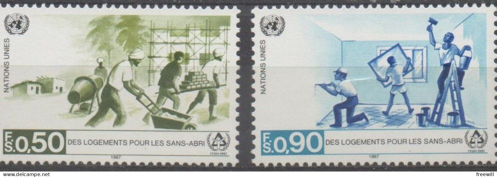 Nations Unies United Nations  Des Logements Pour Les Sans-abris XXX 1987 - Unused Stamps