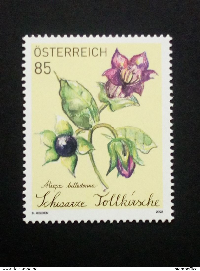 ÖSTERREICH MI-NR. 3635 POSTFRISCH(MINT) SCHWARZE TOLLKIRSCHE TREUEBONUSMARKE 2022 - Unused Stamps