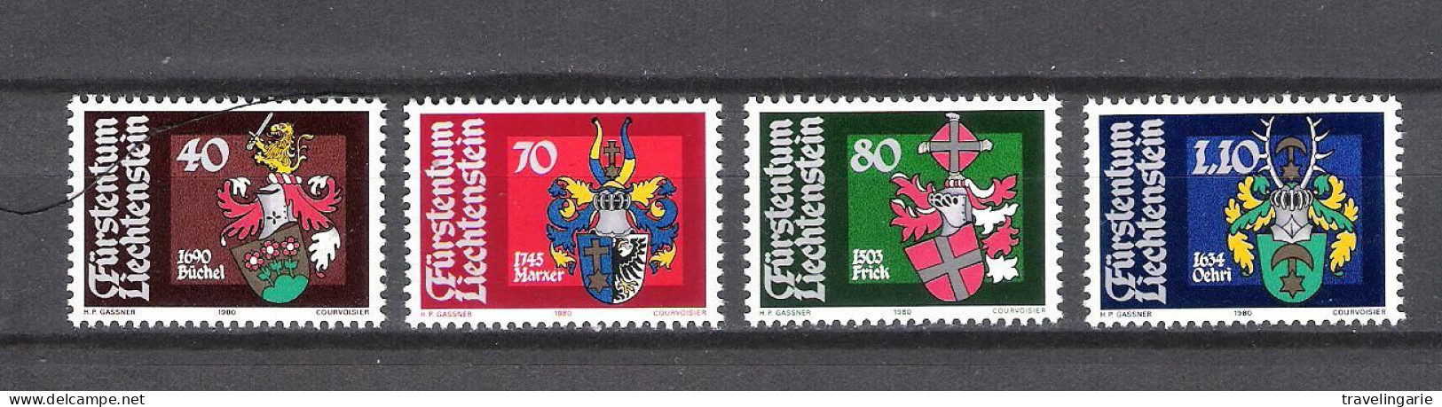 Liechtenstein 1980 Coat Of Arms Of The Landammanns (I) ** MNH - Unused Stamps