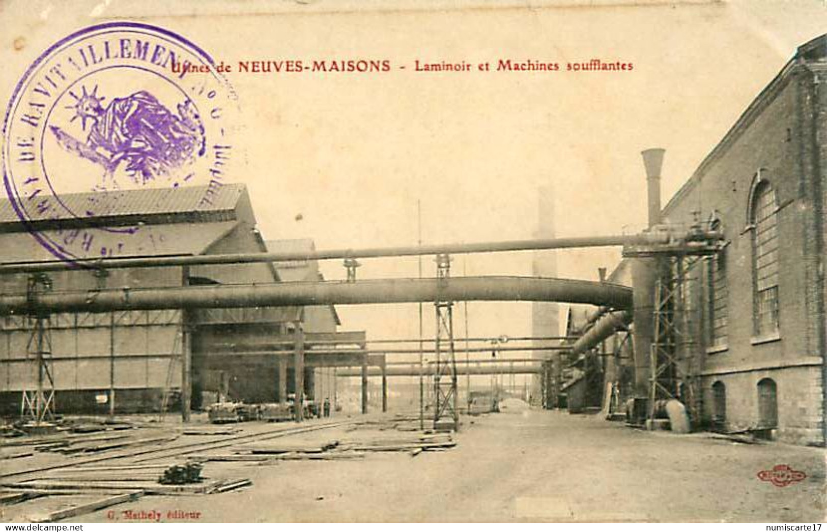 Cpa Usines De NEUVES MAISONS 54 Laminoir Et Machines Soufflantes - Neuves Maisons