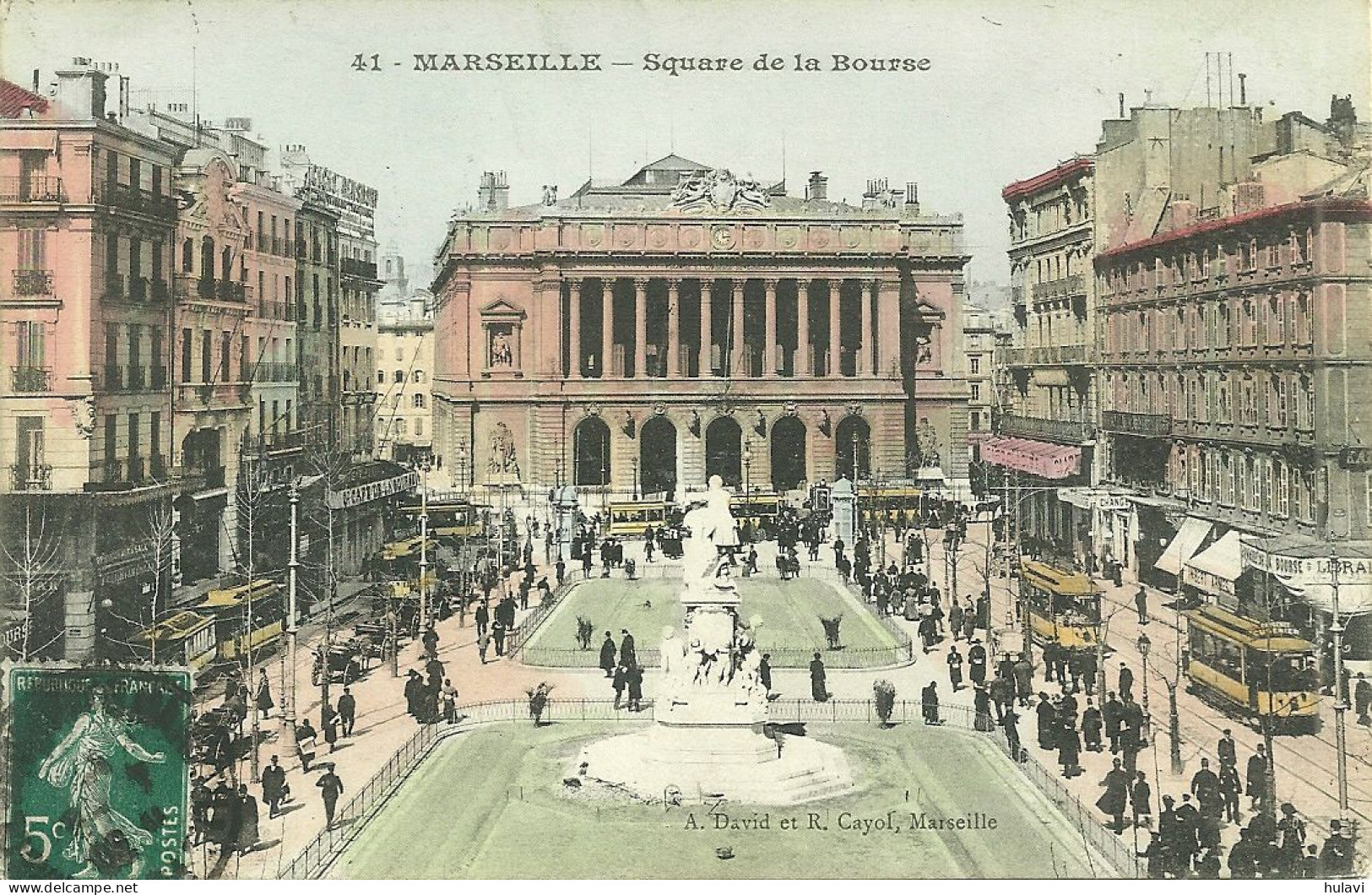 13  MARSEILLE - SQUARE DE LA BOURSE (ref A627) - Canebière, Centre Ville