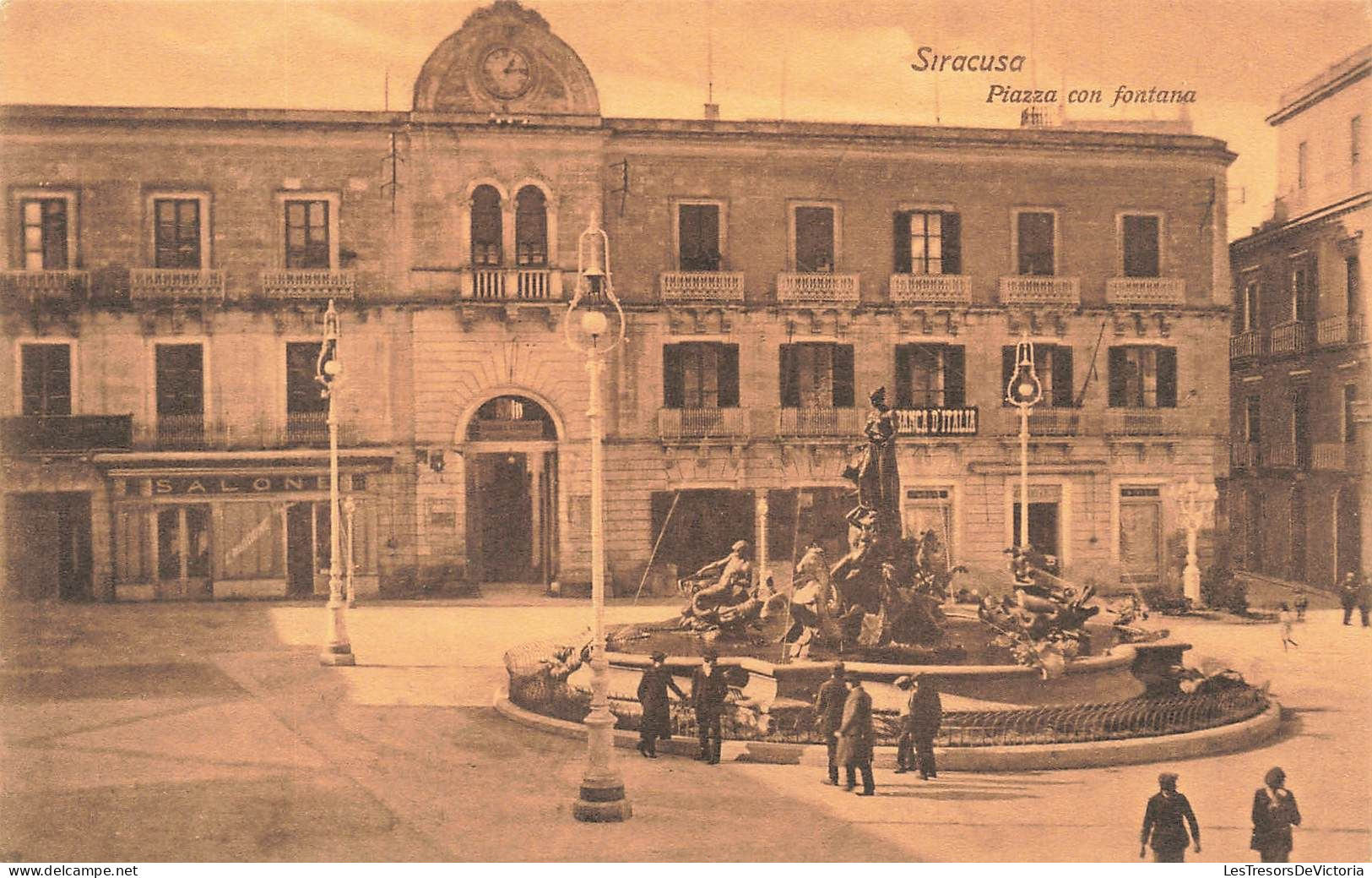 ITALIE - Siracusa - Piazza Con Fontana - Carte Postale Ancienne - Siracusa