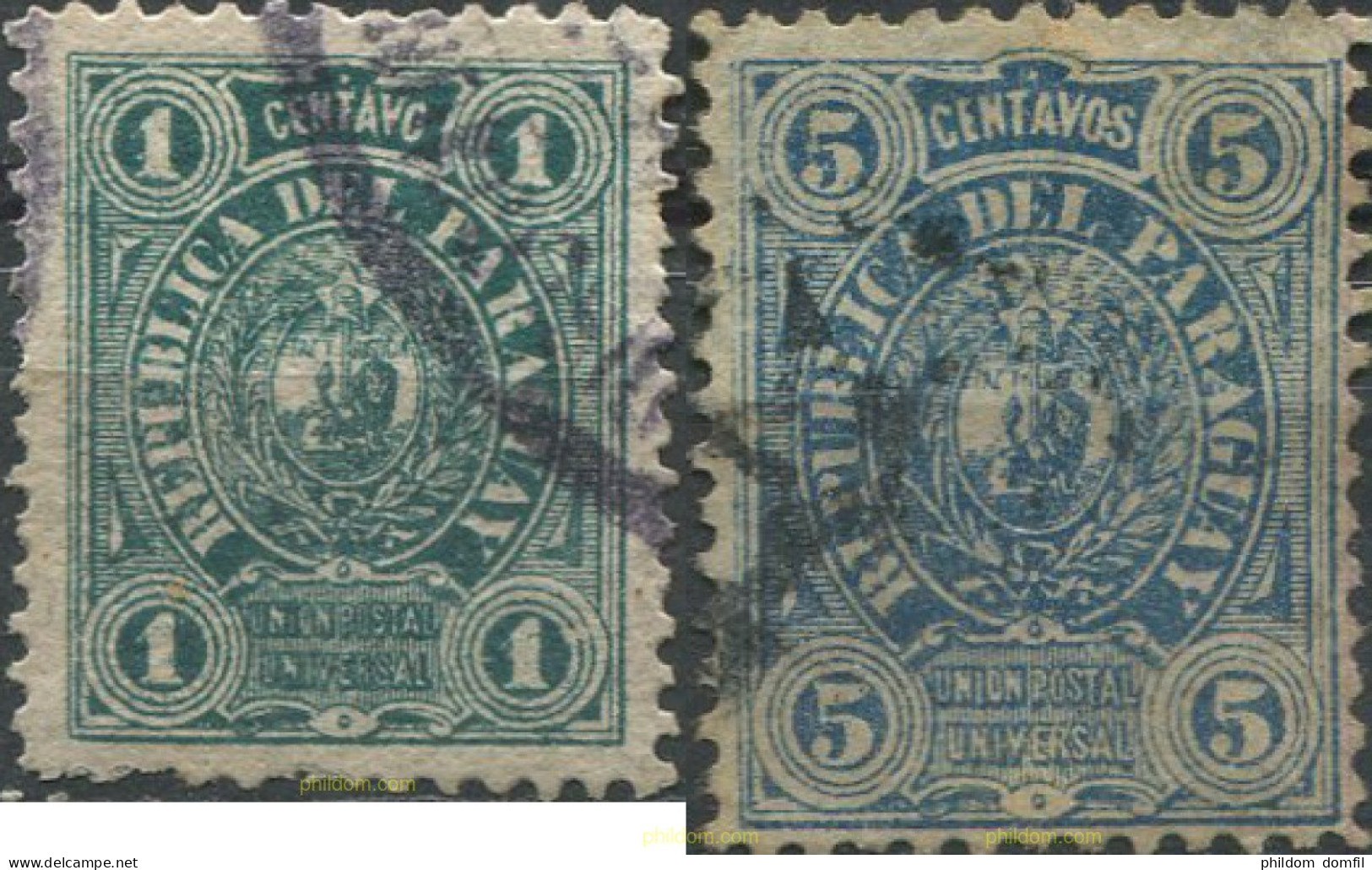 666126 USED PARAGUAY 1884 LITOGRAFIA. LEON - Paraguay