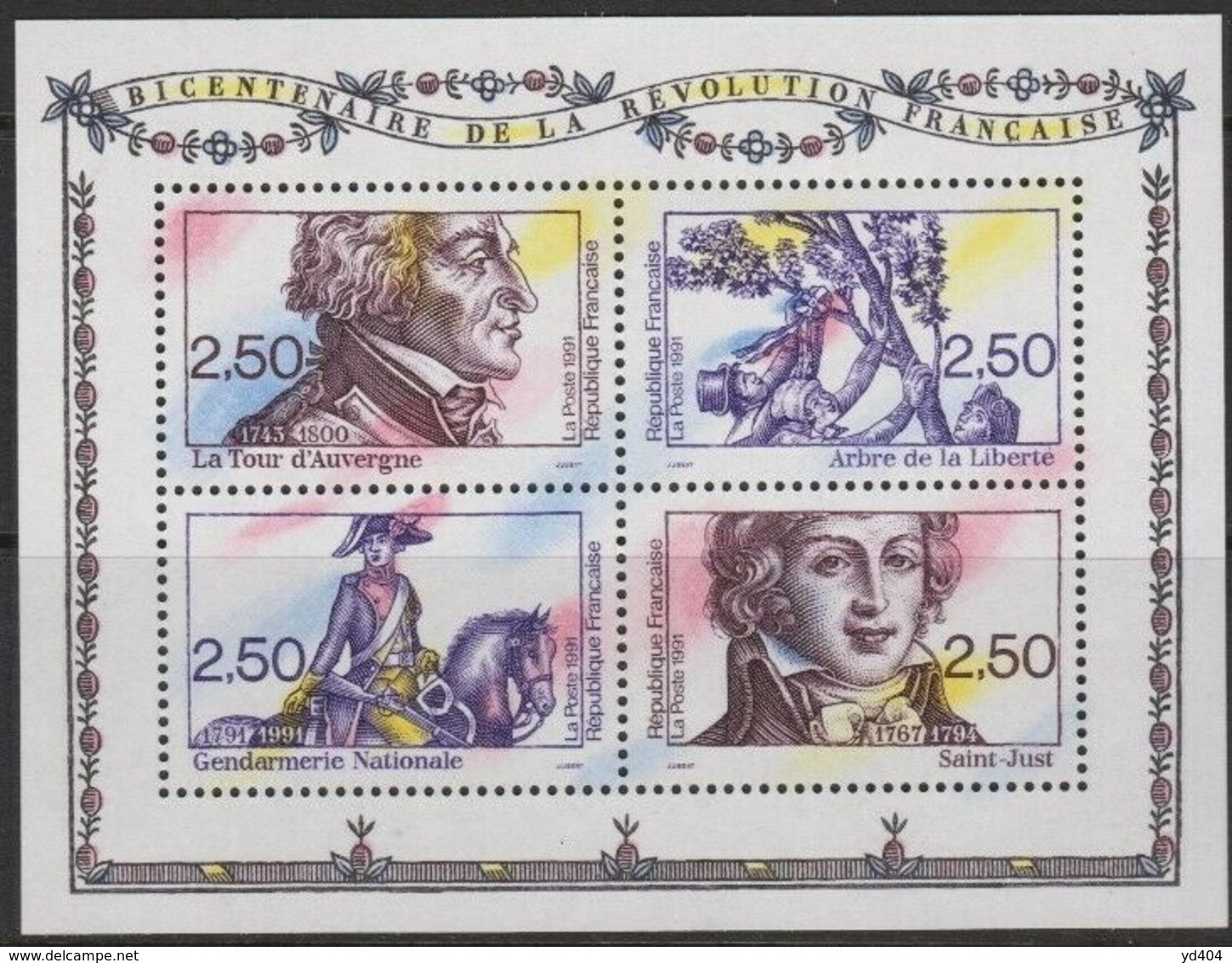 FR3221 - FRANCE - 1991 - BLOCKS - BLOCS - REVOLUTION FRANCAISE - Y&T # 13 NEUF ** MNH - Cote 5 € - Neufs