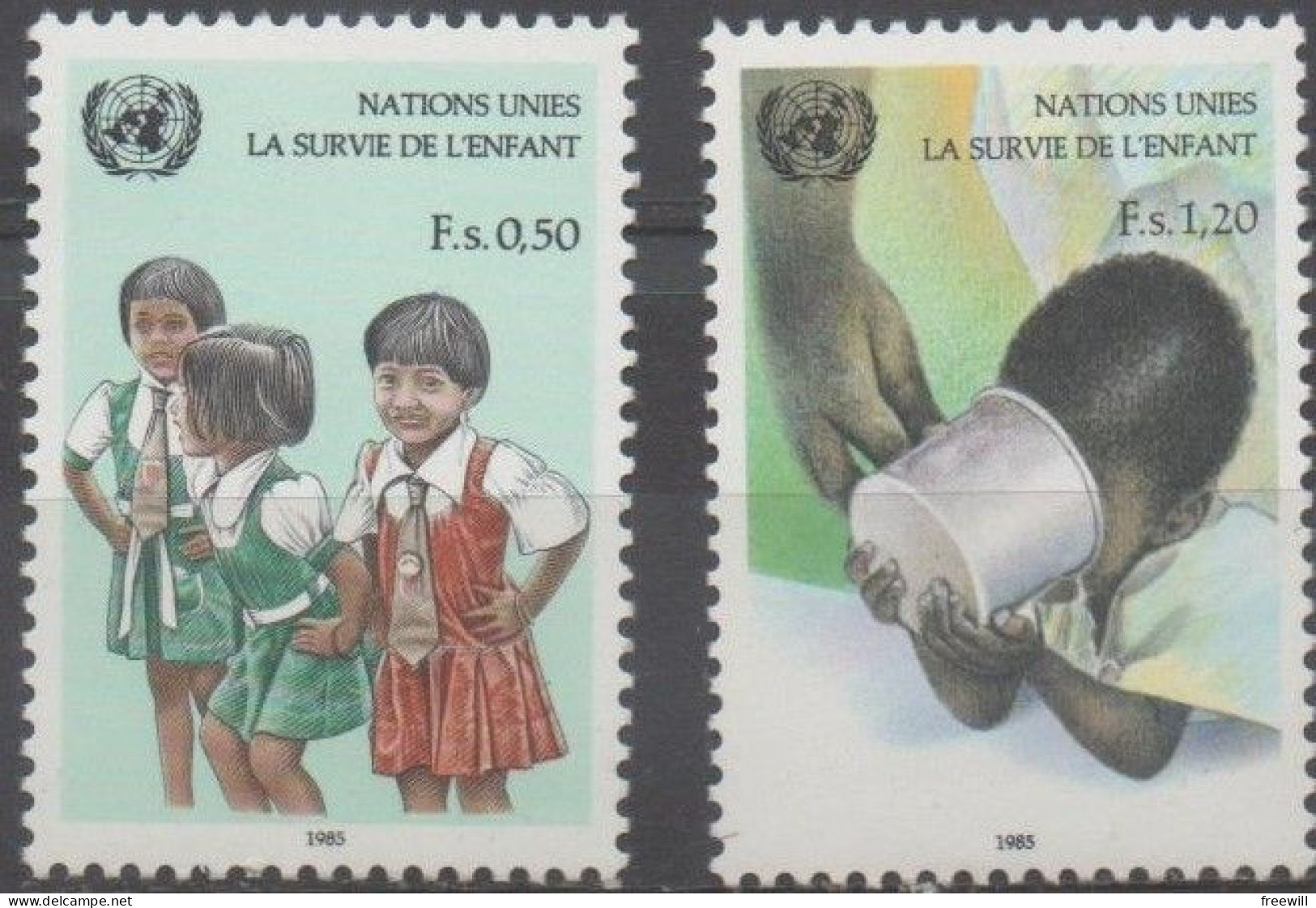 Nations Unies United Nations  Survie De L' Enfant 1985 XXX - Ongebruikt