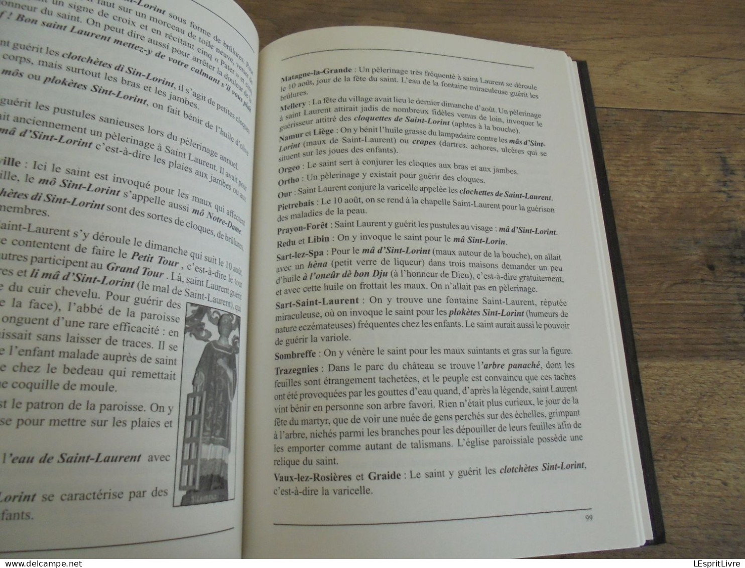 SAINTS GUERISSEURS DE WALLONIE ET D'ARDENNE Régionalisme Maladie Saint Roch Géry Eloi Méen Mort Sainte Odile Rita