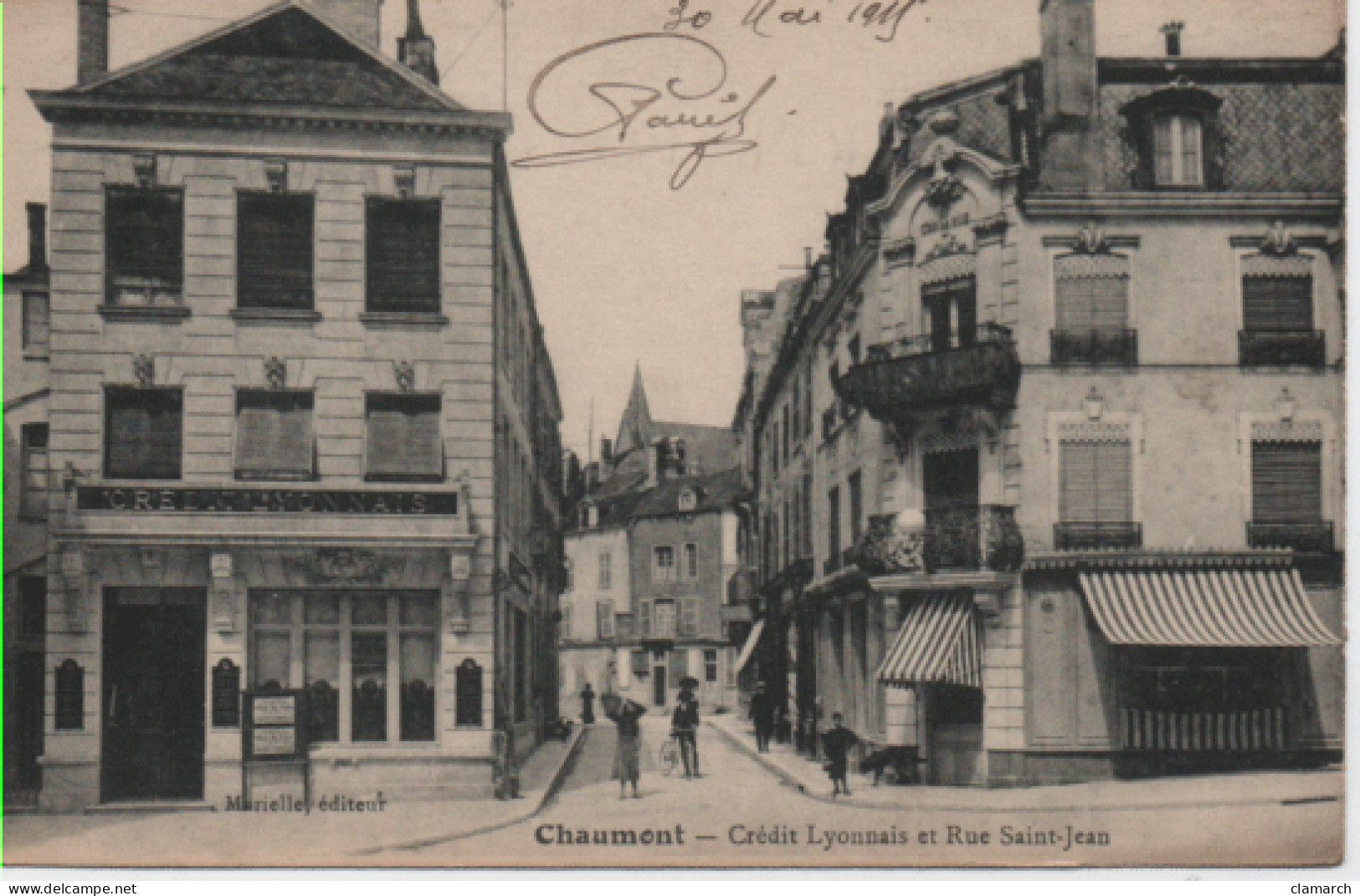 HTE MARNE-Chaumont-Crédit Lyonnais Et Rue Saint-Jean - Marielle Ed - Chaumont