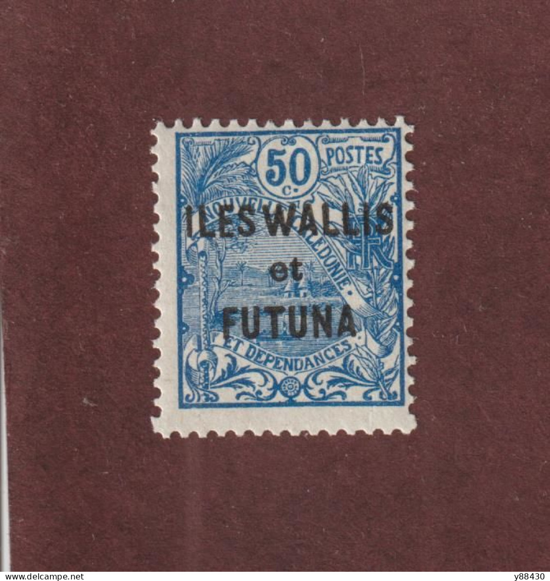 WALLIS ET FUTUNA  - 24 De 1922/1925 - Neuf * - Timbre De La Nouvelle Calédonie Surchargé - 50c. Bleu  - 2 Scan - Ungebraucht