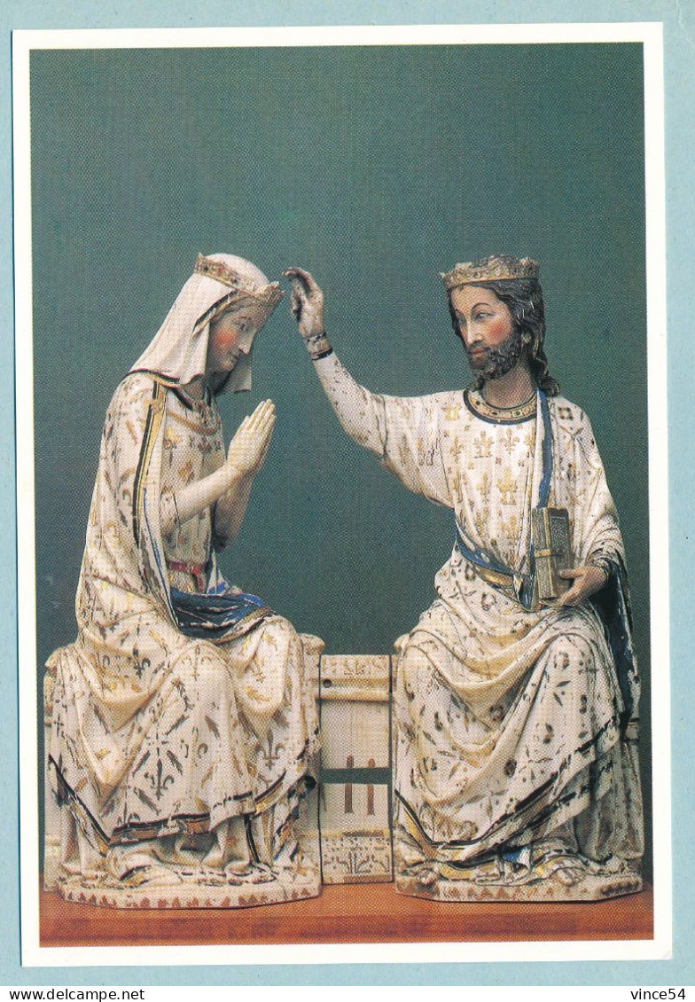 Couronnement De La Vierge - Paris 3° Quart Du 13e S. - Ivoire, Restes De Polychromie. Musée Du Louvre - Objets D'art