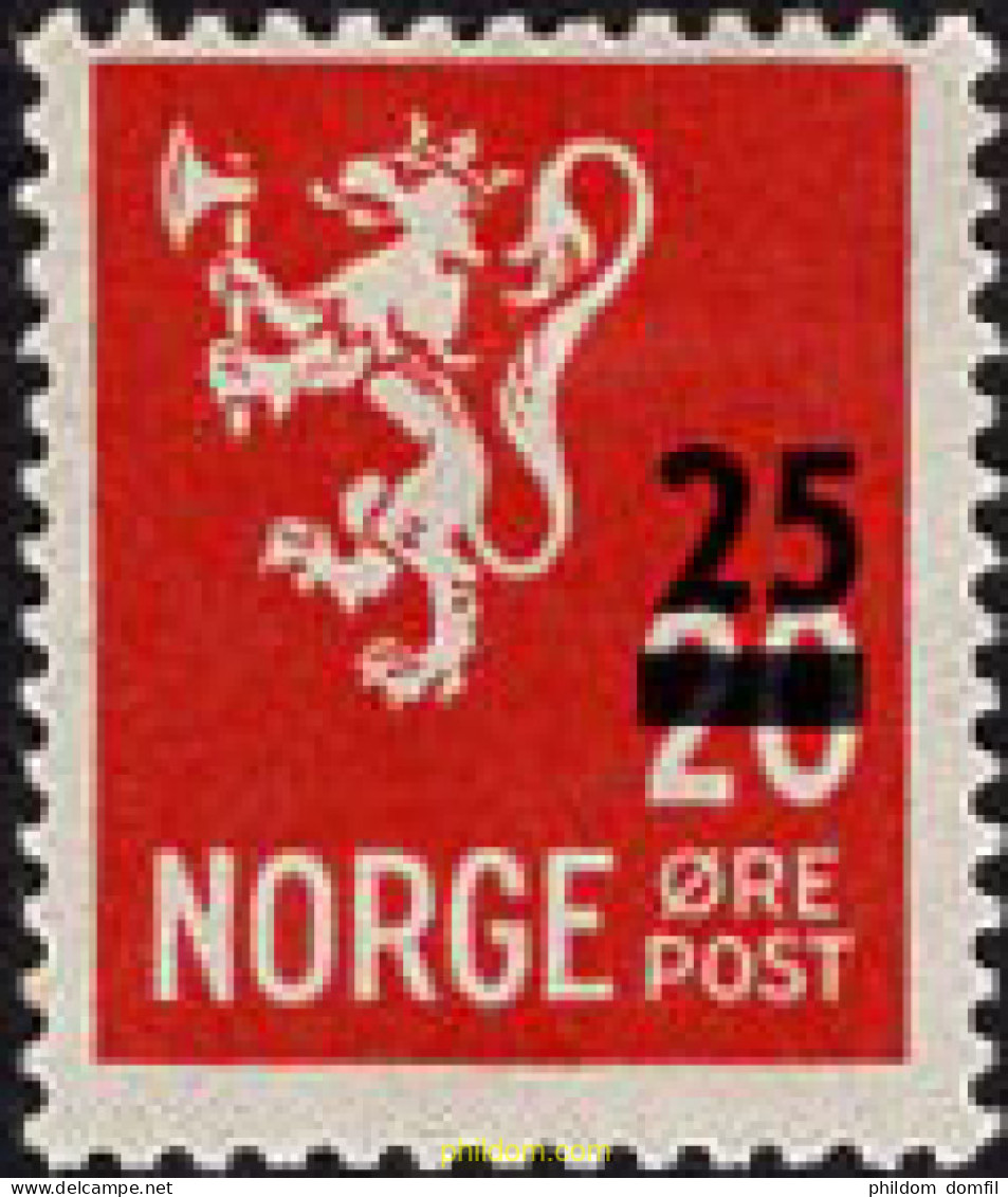 672752 HINGED NORUEGA 1949 LEON HERALDICO - Oblitérés
