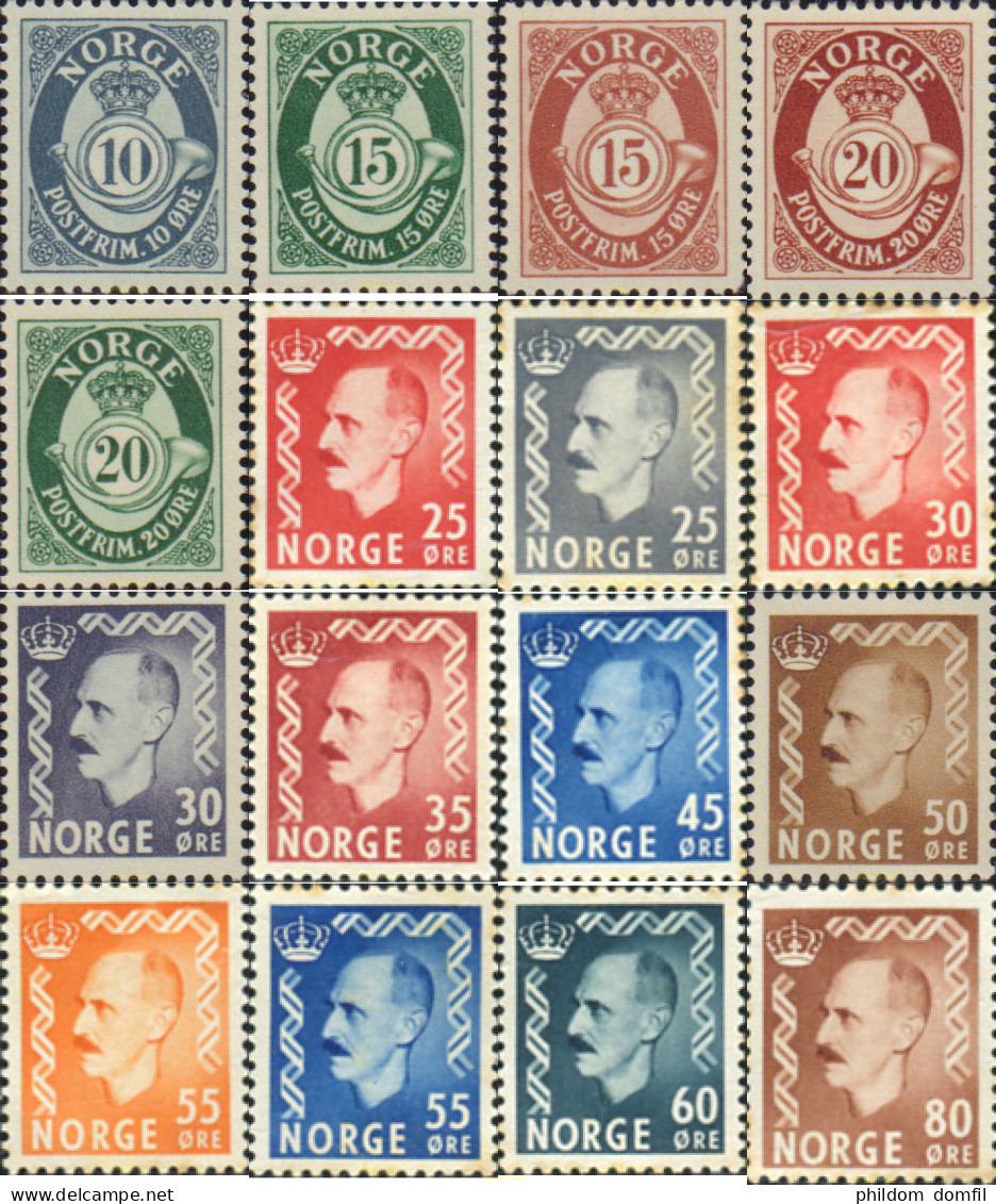 101924 MNH NORUEGA 1950 MOTIVOS VARIOS - Nuevos