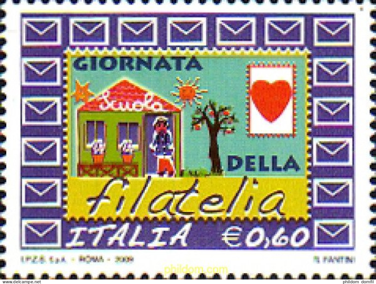 238346 MNH ITALIA 2009 DIA DE LA FILATELIA - 2001-10: Nieuw/plakker