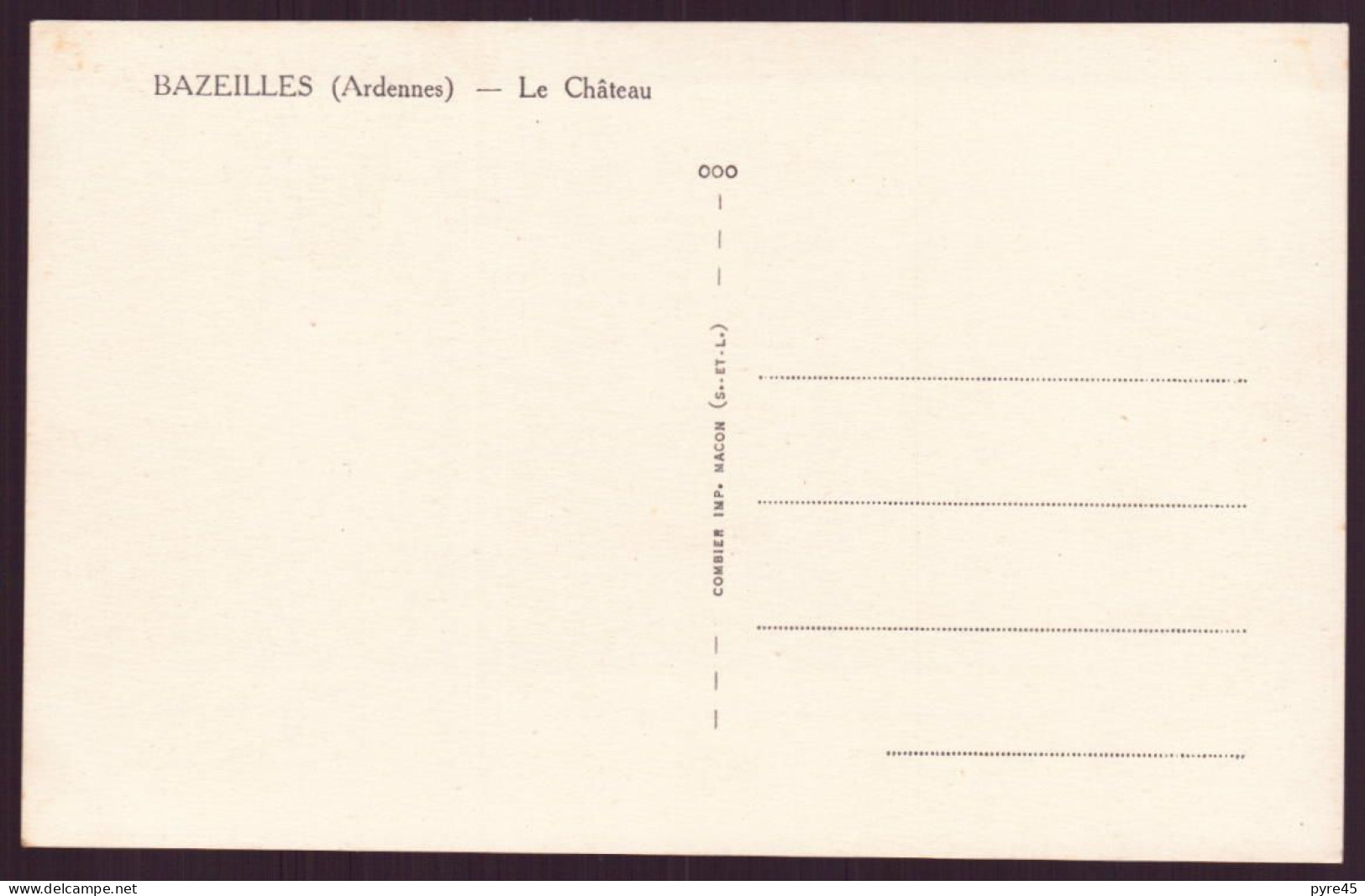 BAZEILLE LE CHATEAU 08 - Autres & Non Classés