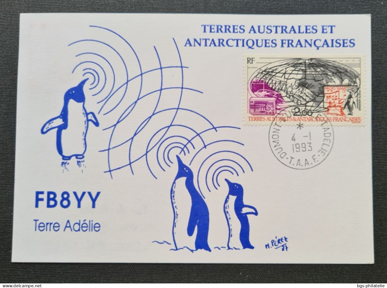 TAAF,  Timbres Numéros PA 125 Et 172 Oblitérés De Terre Adélie Le 4/1/1993. - Briefe U. Dokumente