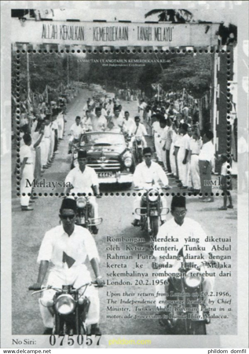 635911 MNH MALASIA 2003 46 ANIVERSARIO DE LA INDEPENCIA - Malaysia (1964-...)