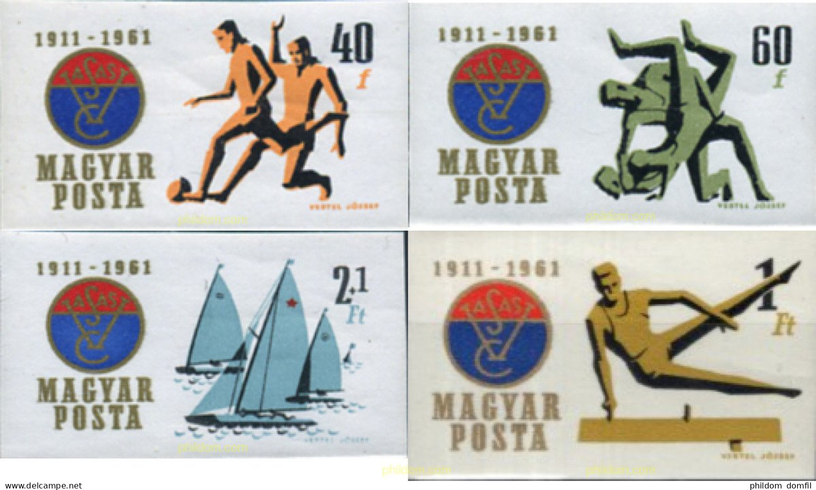 15503 MNH HUNGRIA 1961 50 ANIVERSARIO DEL CLUB DEPORTIVO VASAS - Unused Stamps