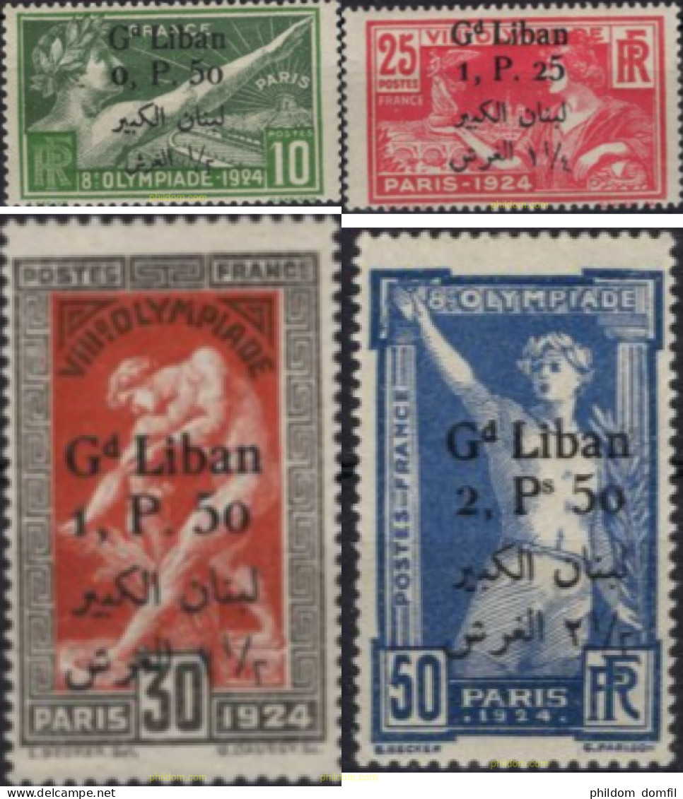 722364 HINGED LIBANO 1924 8 JUEGOS OLIMPICOS VERANO PARIS 1924 - Libanon