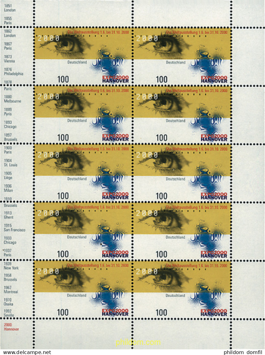 9887 MNH ALEMANIA FEDERAL 2000 EXPO 2000. EXPOSICION UNIVERSAL EN HANNOVER - Unused Stamps