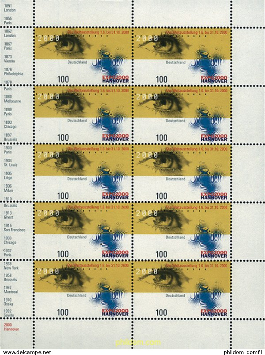 9887 MNH ALEMANIA FEDERAL 2000 EXPO 2000. EXPOSICION UNIVERSAL EN HANNOVER - Ungebraucht