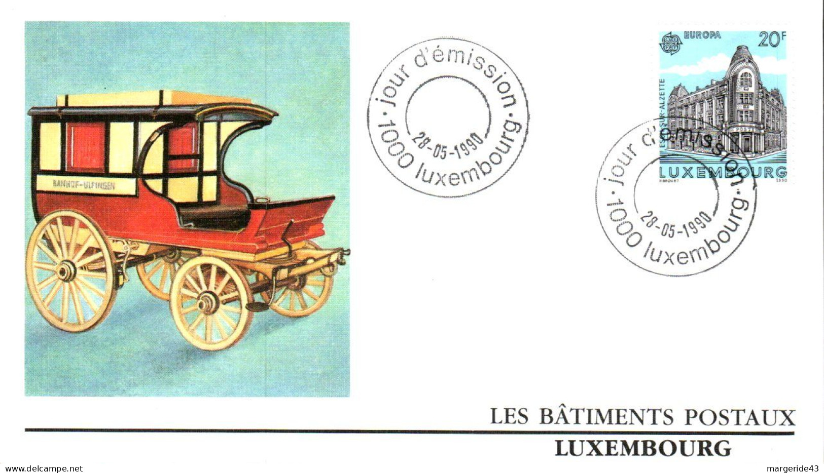LUXEMBOURG FDC 1990 EUROPA - FDC