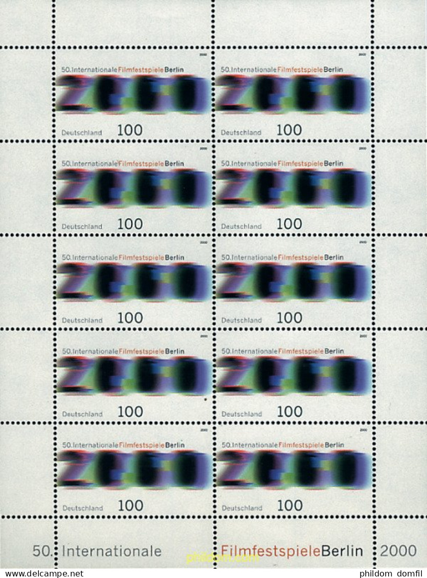 9886 MNH ALEMANIA FEDERAL 2000 50 ANIVERSARIO DEL FESTIVAL DE CINE DE BERLIN - Ungebraucht