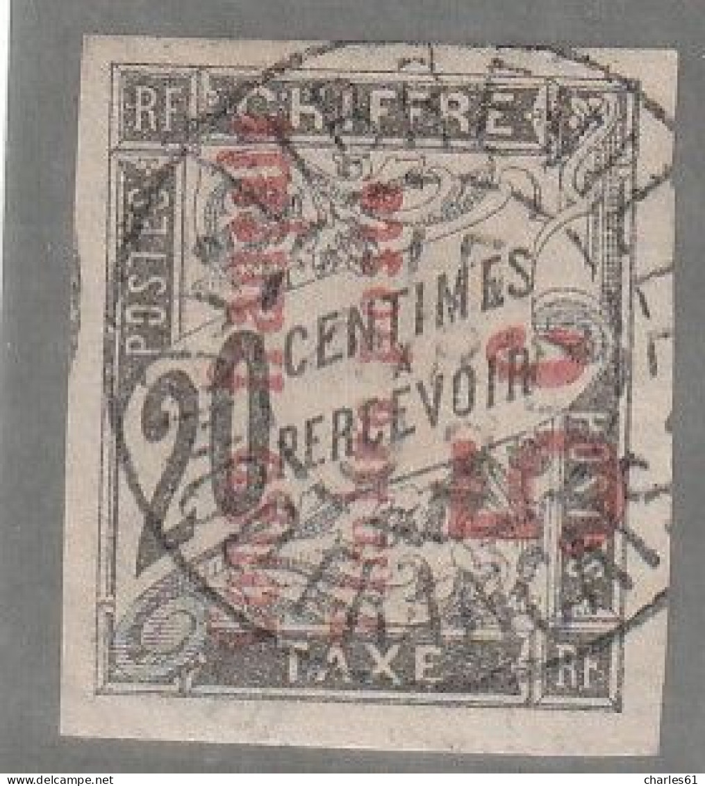 CONGO - N°9 Obl (1892) Timbres-taxe Surchargés : 5c Sur 20c Noir - Signé Calves Et Brun - Used Stamps