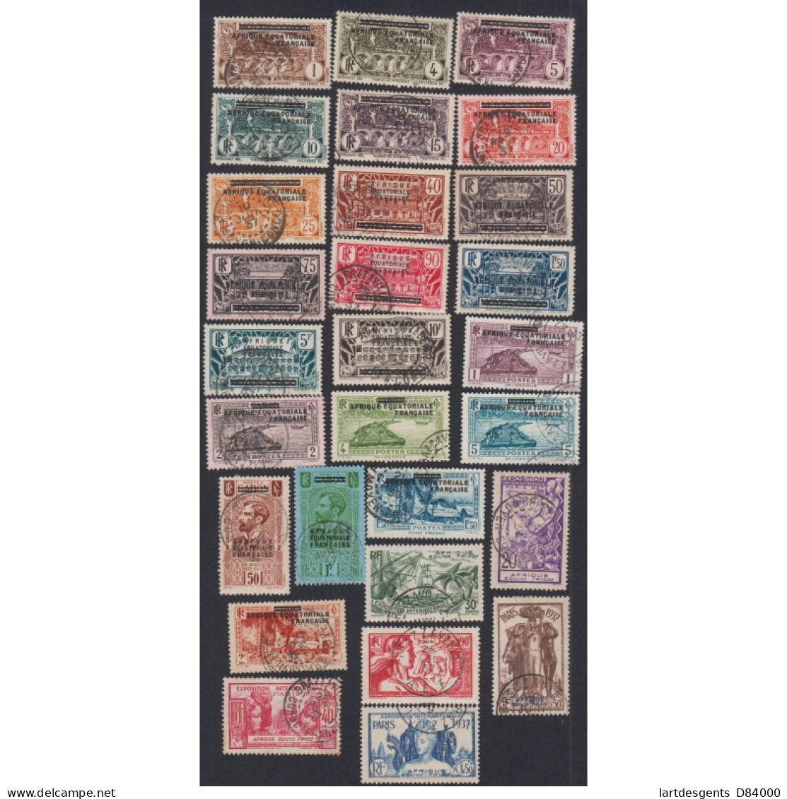 29 Timbres Colonies AEF N°1 à N°32 Sauf 2-16-21 Et 22 Cote 183 € Lartdesgents - Covers & Documents