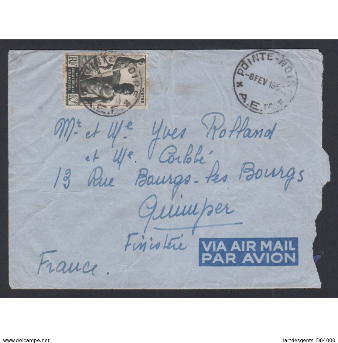 Colonies - Lettre Cachet Pointe Noire 1957 AEF, Lartdesgents - Briefe U. Dokumente