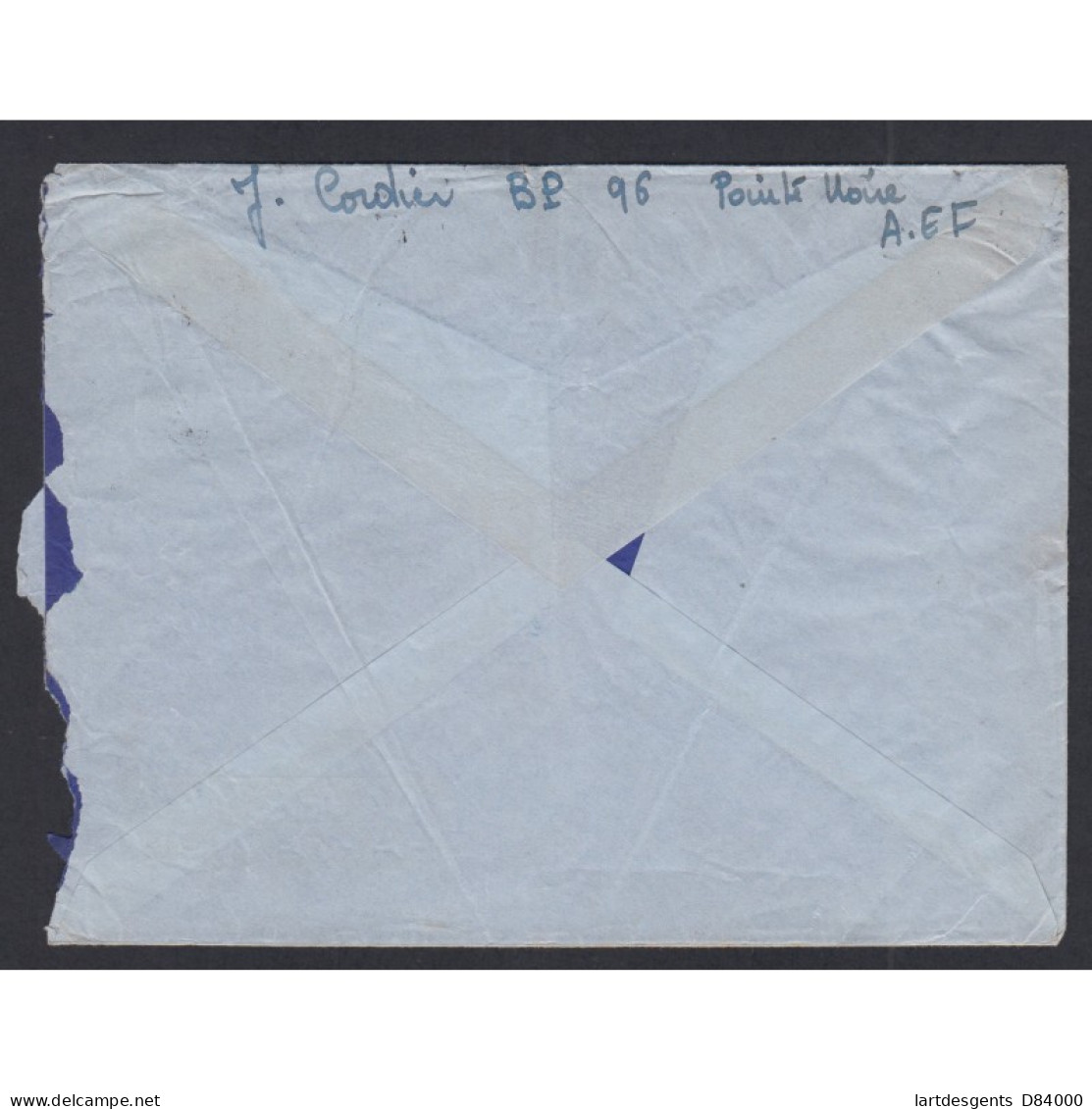 Colonies - Lettre Cachet Pointe Noire 1957 AEF, Lartdesgents - Briefe U. Dokumente