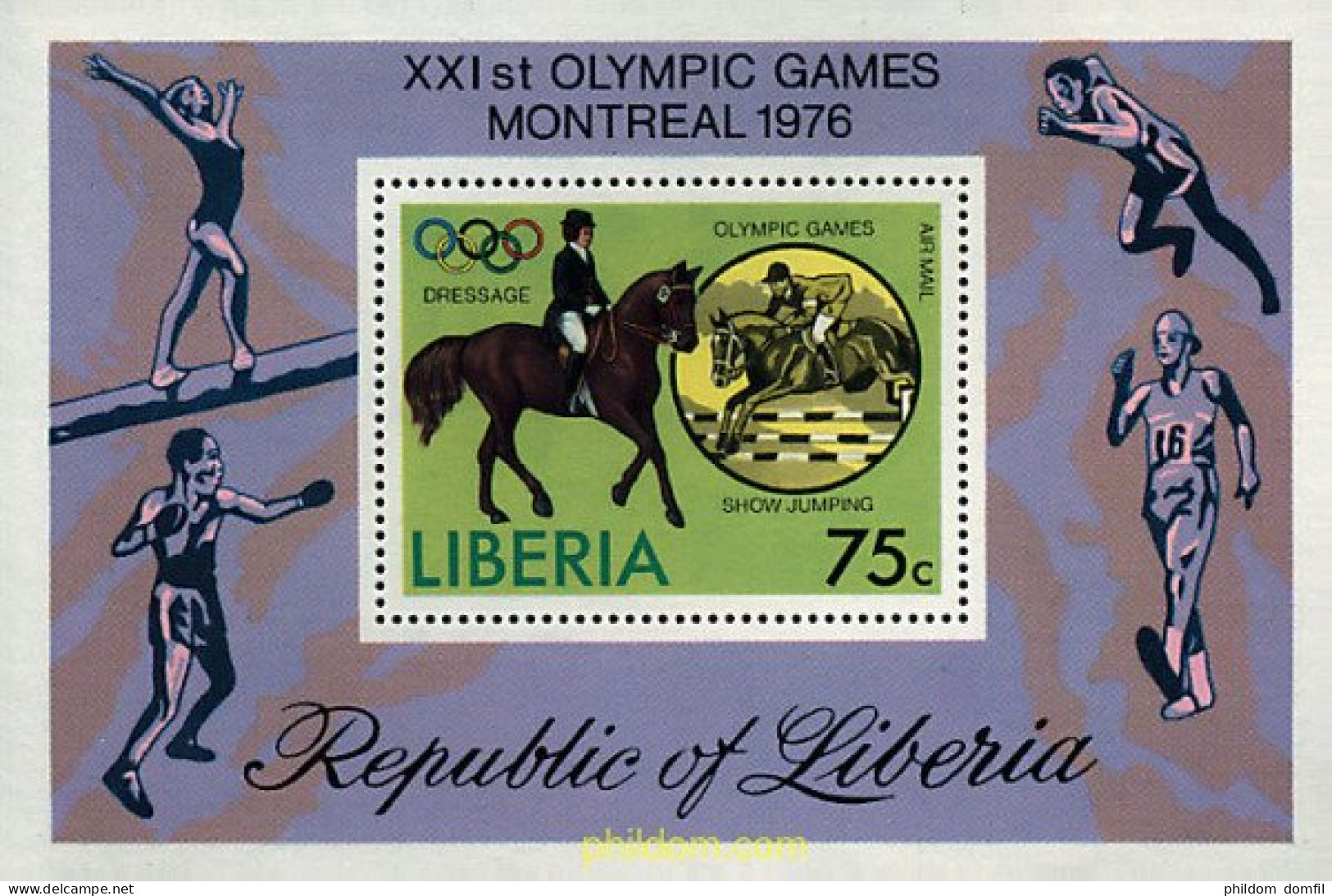 68644 MNH LIBERIA 1976 21 JUEGOS OLIMPICOS VERANO MONTREAL 1976 - Liberia