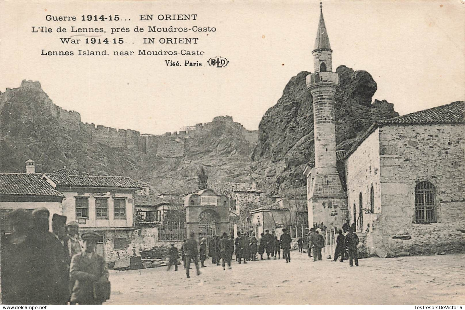 MILITARIA - Guerre 1914 1915 - En Orient - L'Ile De Lennes Près De Moudros Casto - ELD - Carte Postale Ancienne - Guerre 1914-18