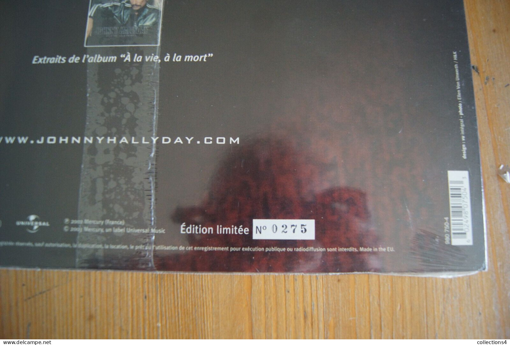 JOHNNY HALLYDAY L INSTINCT MAXI 45T NUMEROTEE NEUF SCELLE 2003 - 45 T - Maxi-Single