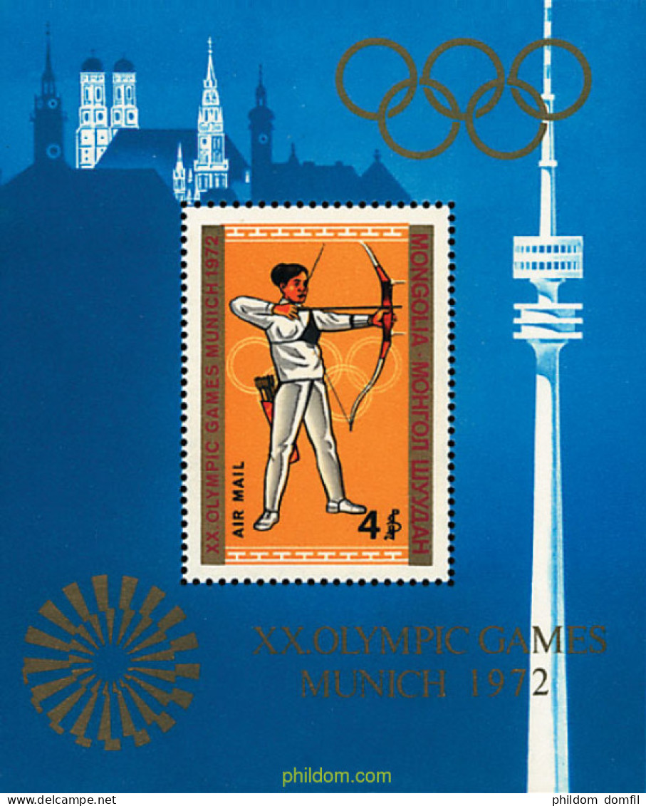 54361 MNH MONGOLIA 1972 20 JUEGOS OLIMPICOS VERANO MUNICH 1972 - Mongolia