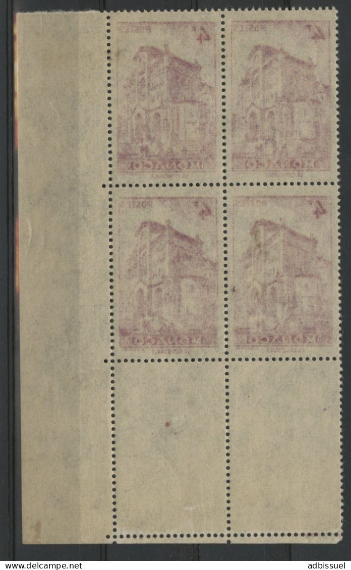 MONACO N° 278 Bloc De 4 Neuf ** (MNH) Avec Coin Daté Du 11/4/46. Voir Description - Unused Stamps