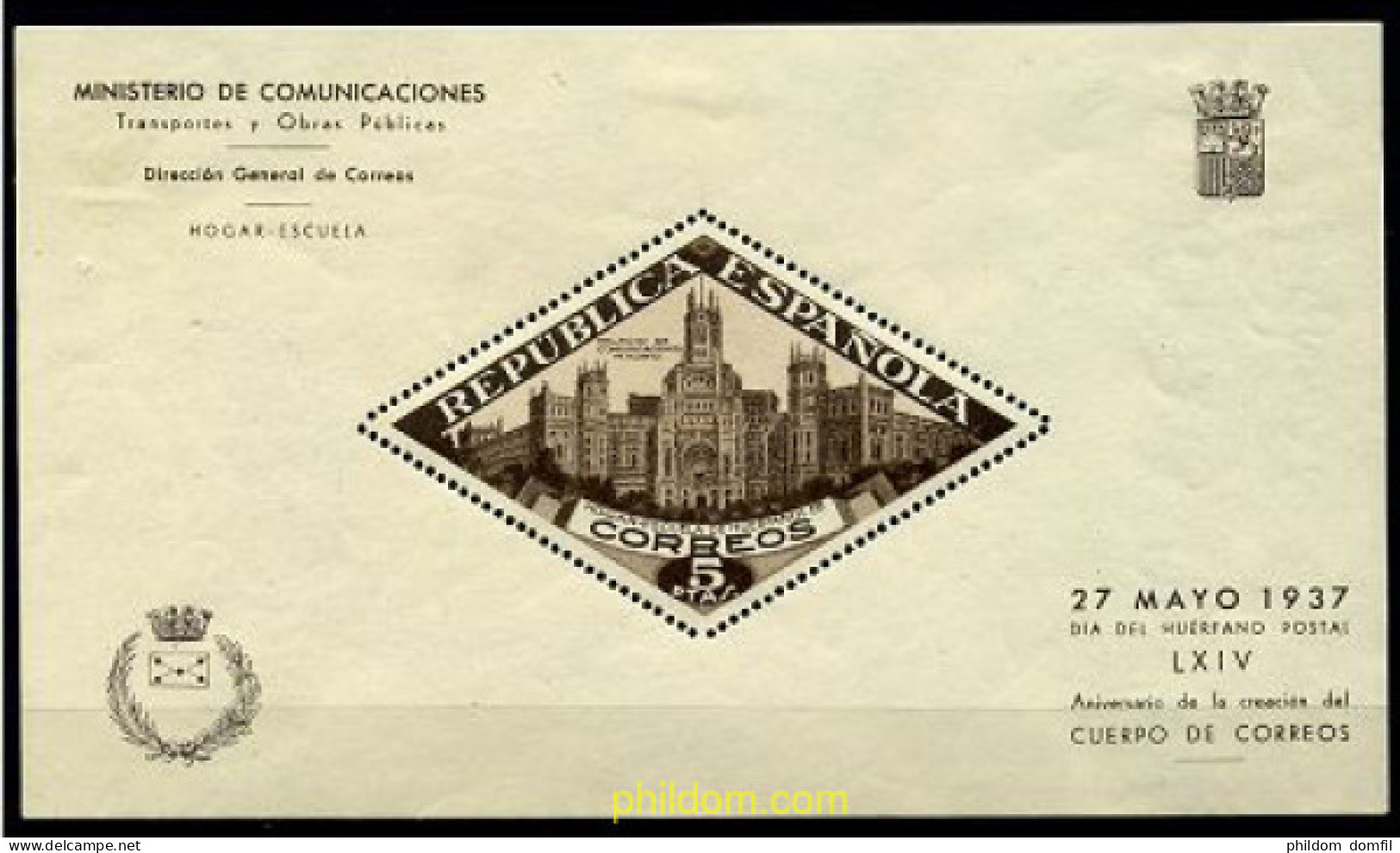 210799 HINGED ESPAÑA 1937 DIA DEL HUERFANO POSTAL - Unused Stamps