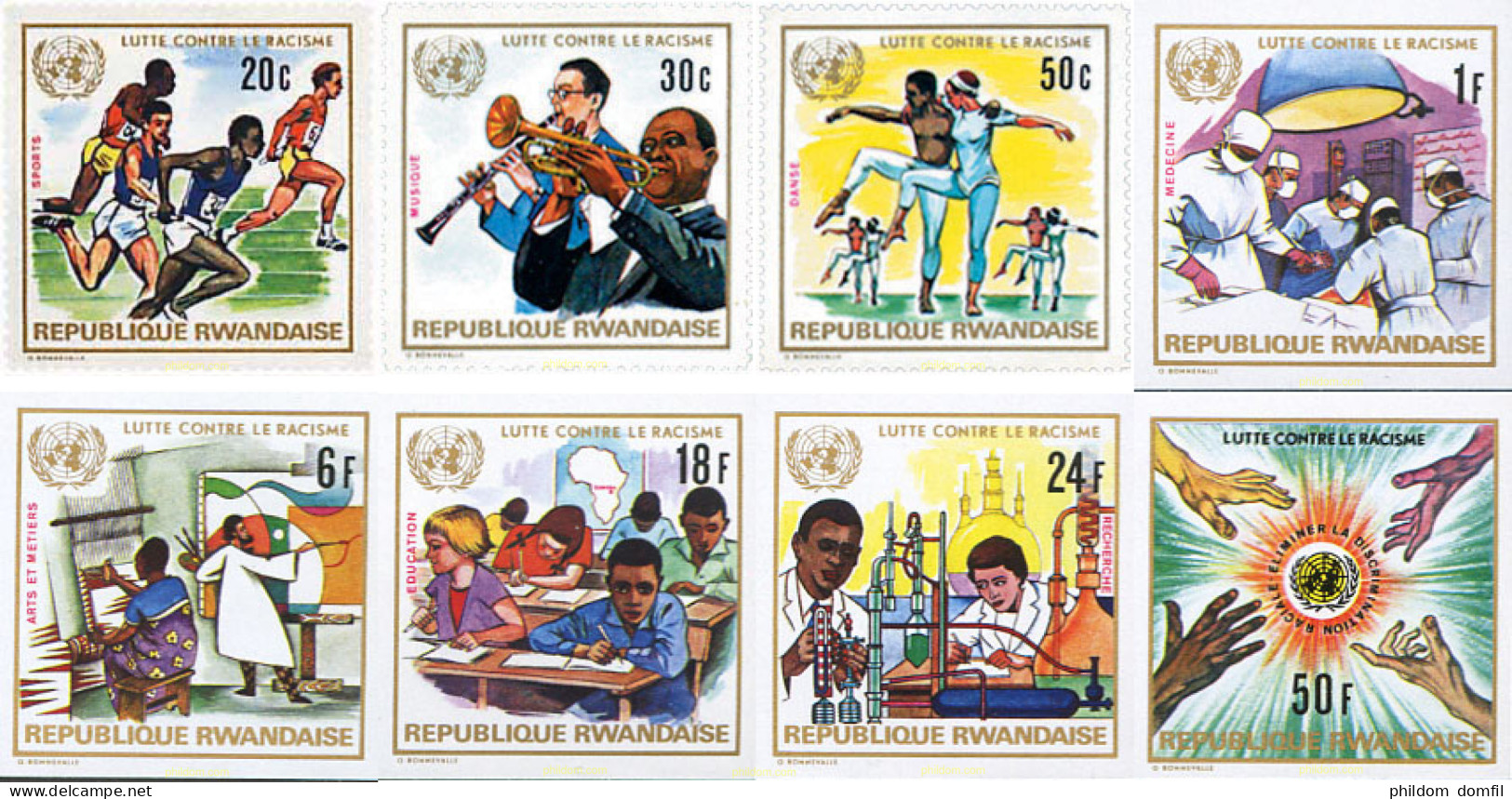 63285 MNH RUANDA 1972 LUCHA CONTRA EL RACISMO - Nuevos