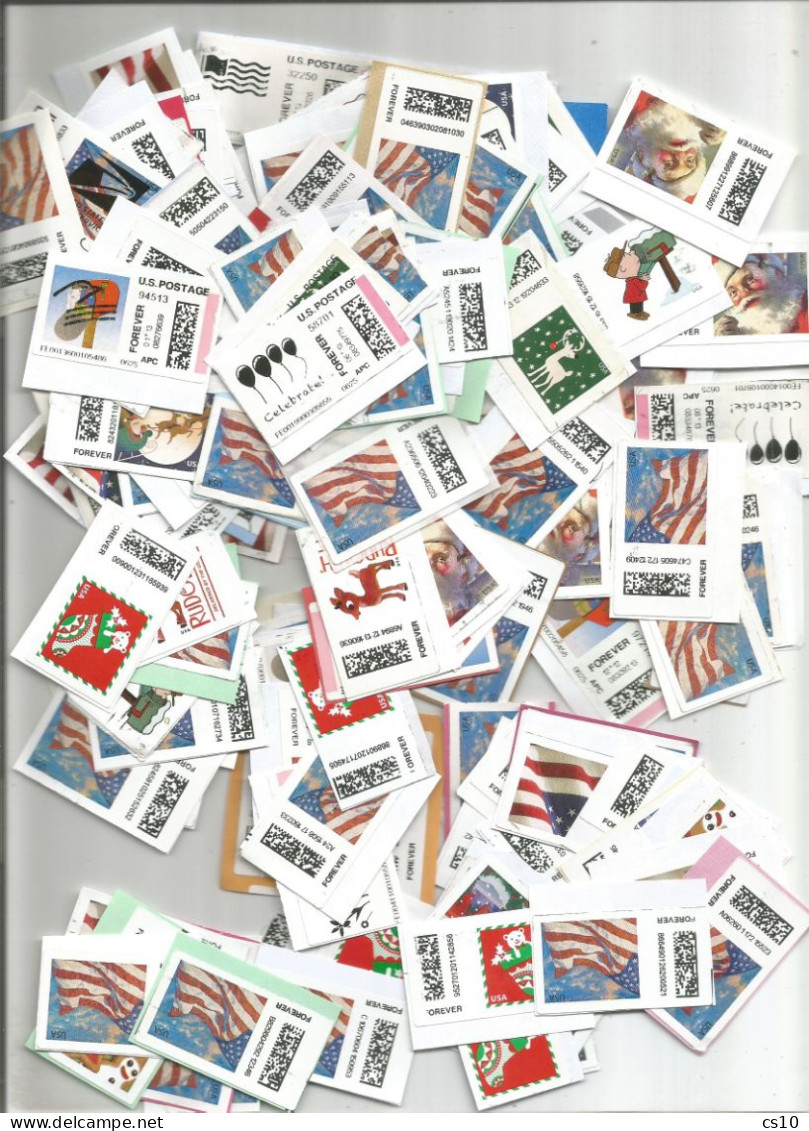 USA Unfranked Stamps X Postage Forever Rate ATM Computer Vended Labels # 130 Pcs ON-PIECE Face Value 88.40   USD - Sammlungen