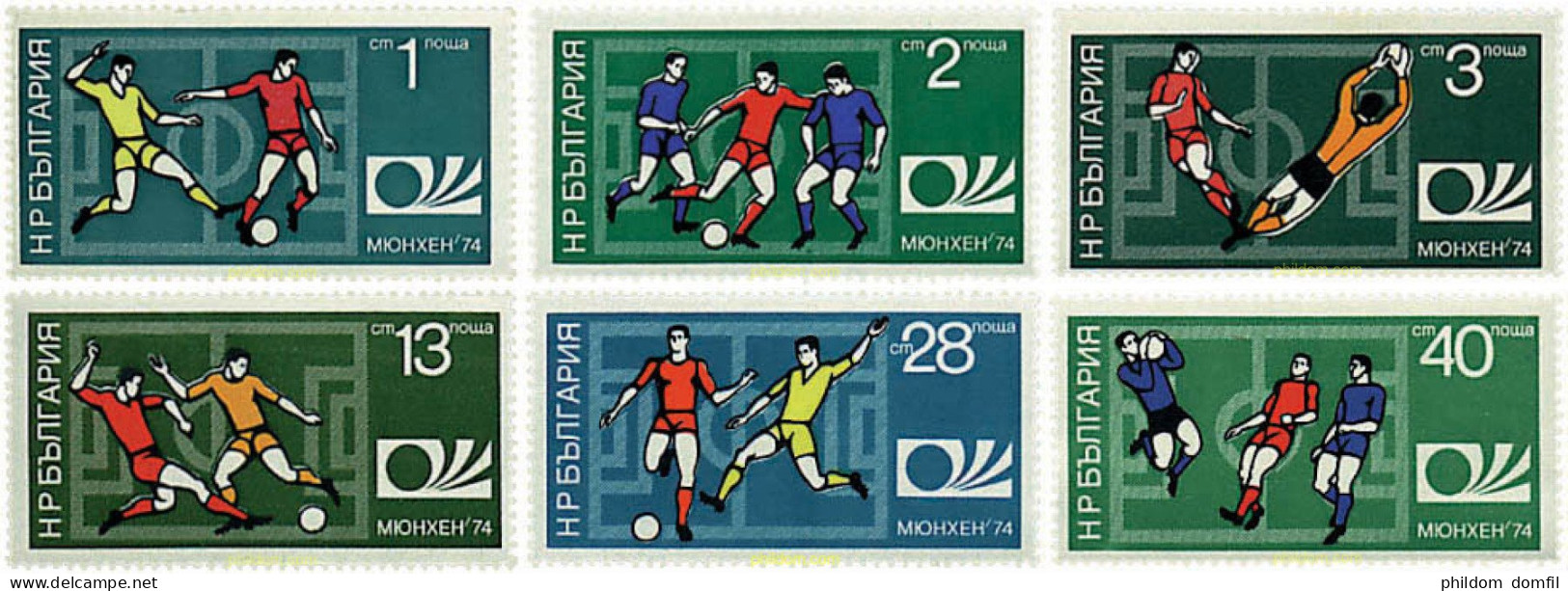 81508 MNH BULGARIA 1974 COPA DEL MUNDO DE FUTBOL. ALEMANIA-74 - Unused Stamps