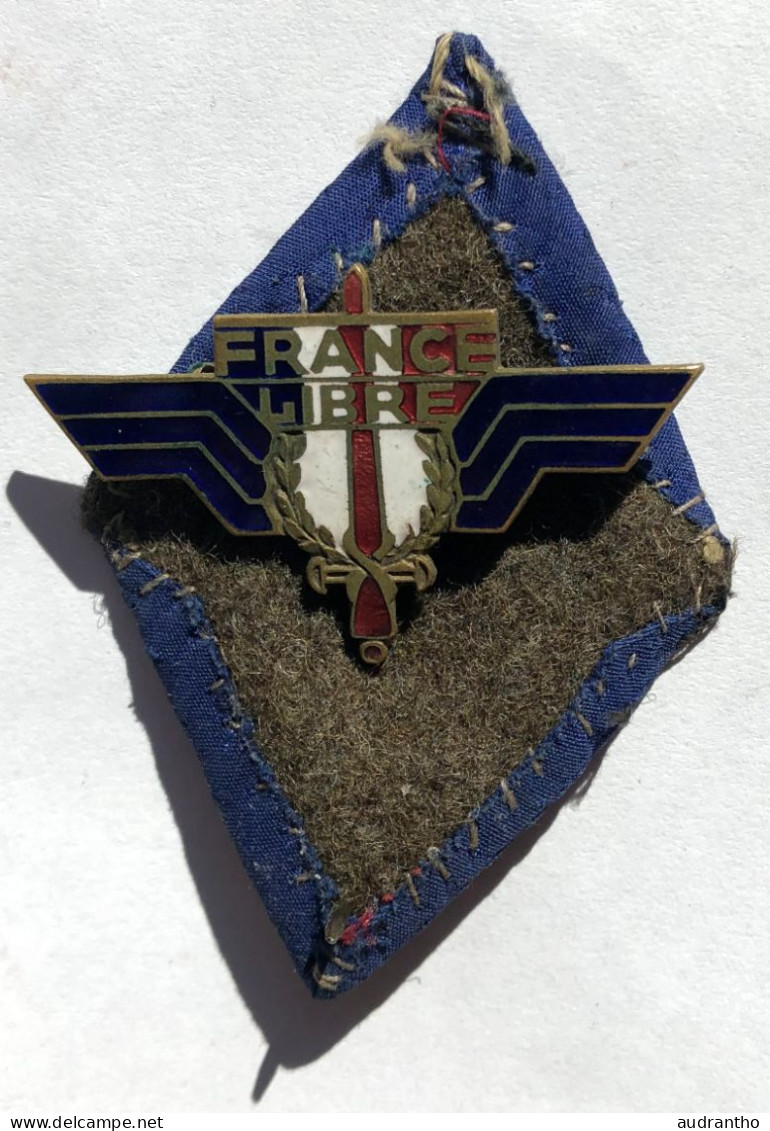 Bel Insigne Militaire WW2 - FRANCE LIBRE - Moustique - Numéroté 13206 + écusson FFL Croix De Lorraine - 1939-45