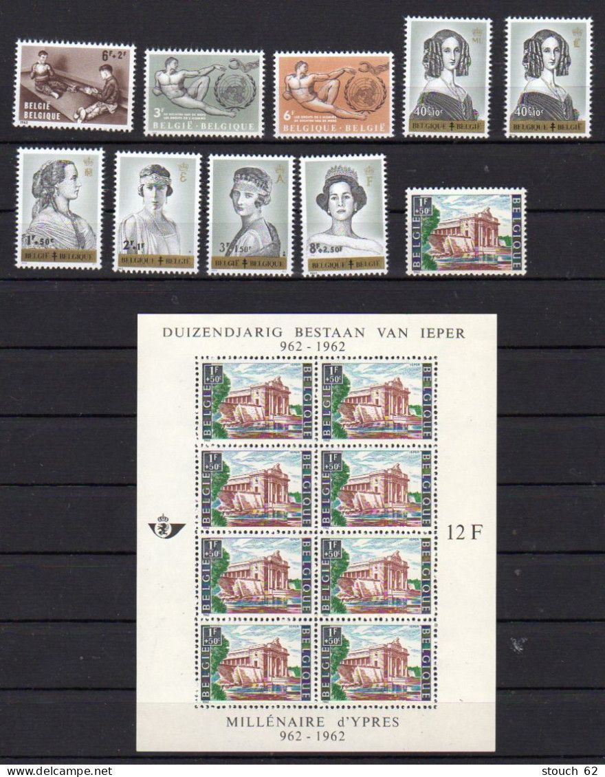 Belgique 1962, Année Complète Neuve, 1204 / 1239, - Full Years