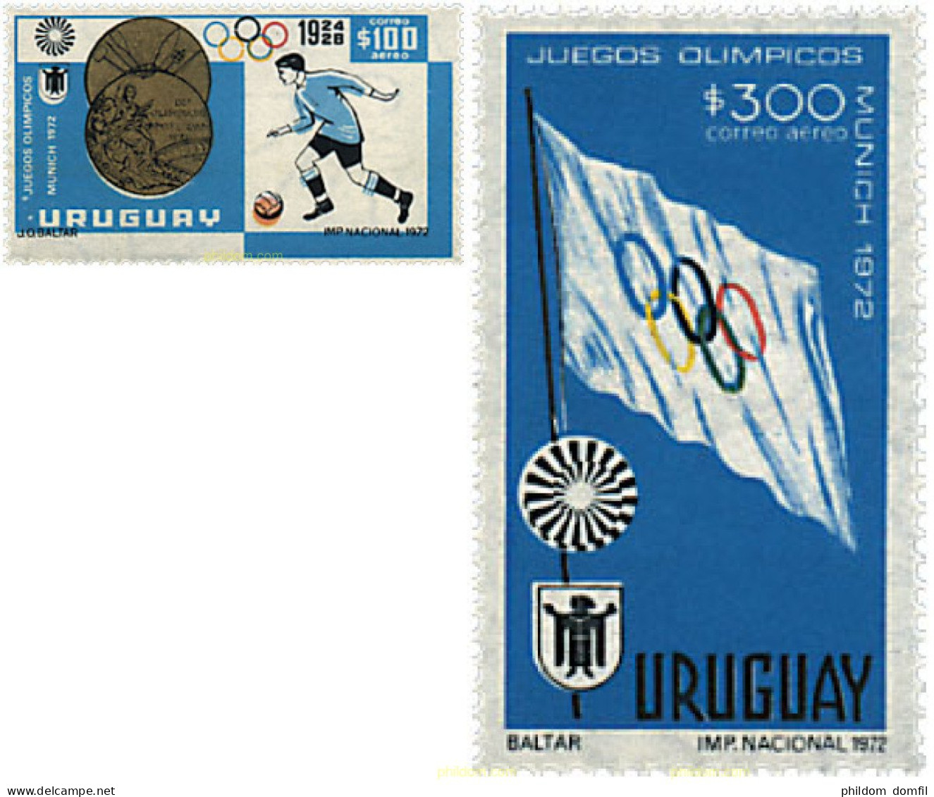 50395 MNH URUGUAY 1972 20 JUEGOS OLIMPICOS VERANO MUNICH 1972 - Uruguay