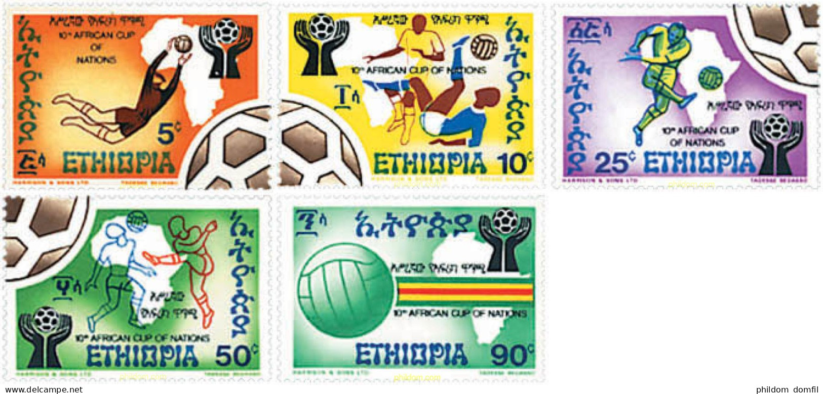 53264 MNH ETIOPIA 1976 10 COPA DE FUTBOL DE LAS NACIONES AFRICANAS - Ethiopia