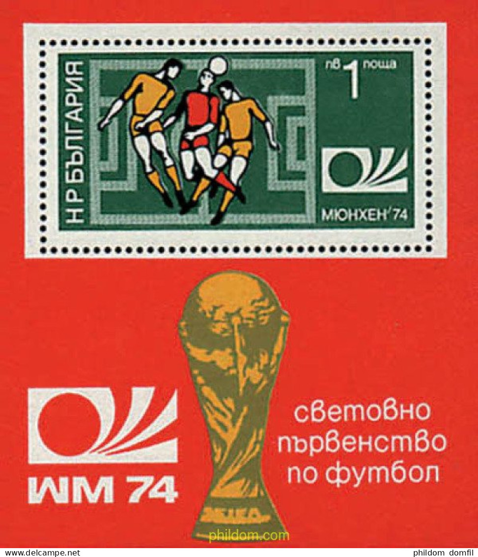 81514 MNH BULGARIA 1974 COPA DEL MUNDO DE FUTBOL. ALEMANIA-74 - Unused Stamps