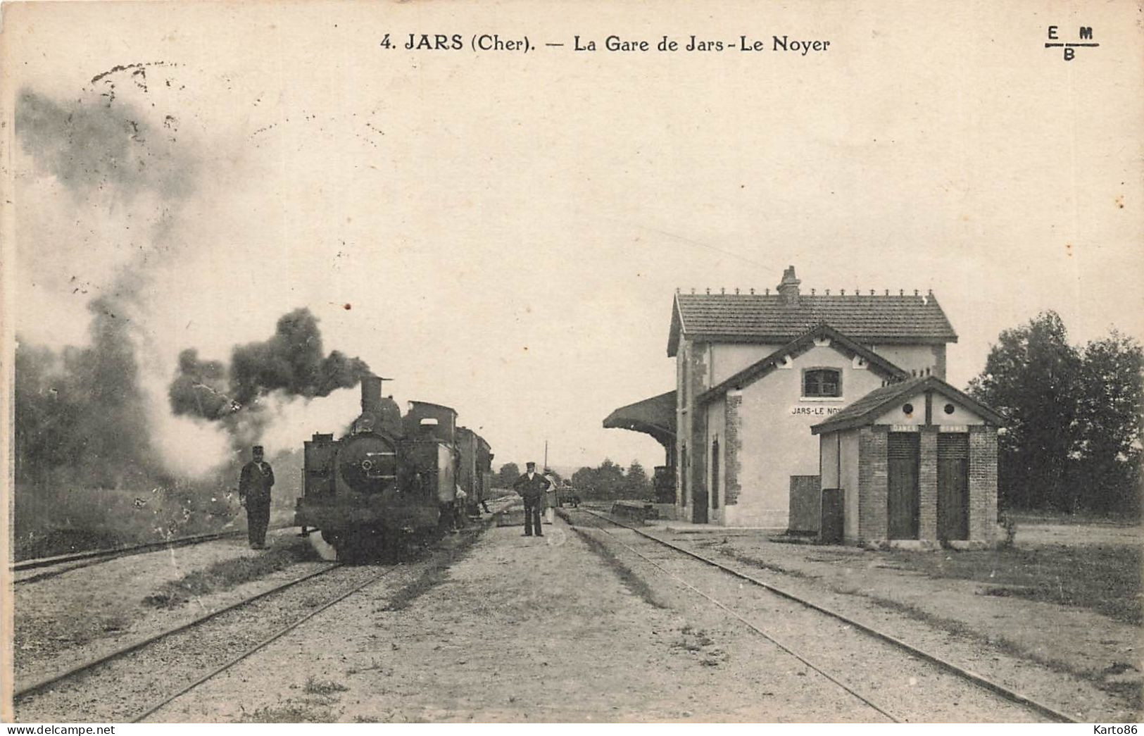 Jars * La Gare Du Village , Le Noyer * Arrivée Du Train * Locomotive * Ligne Chemin De Fer - Otros & Sin Clasificación