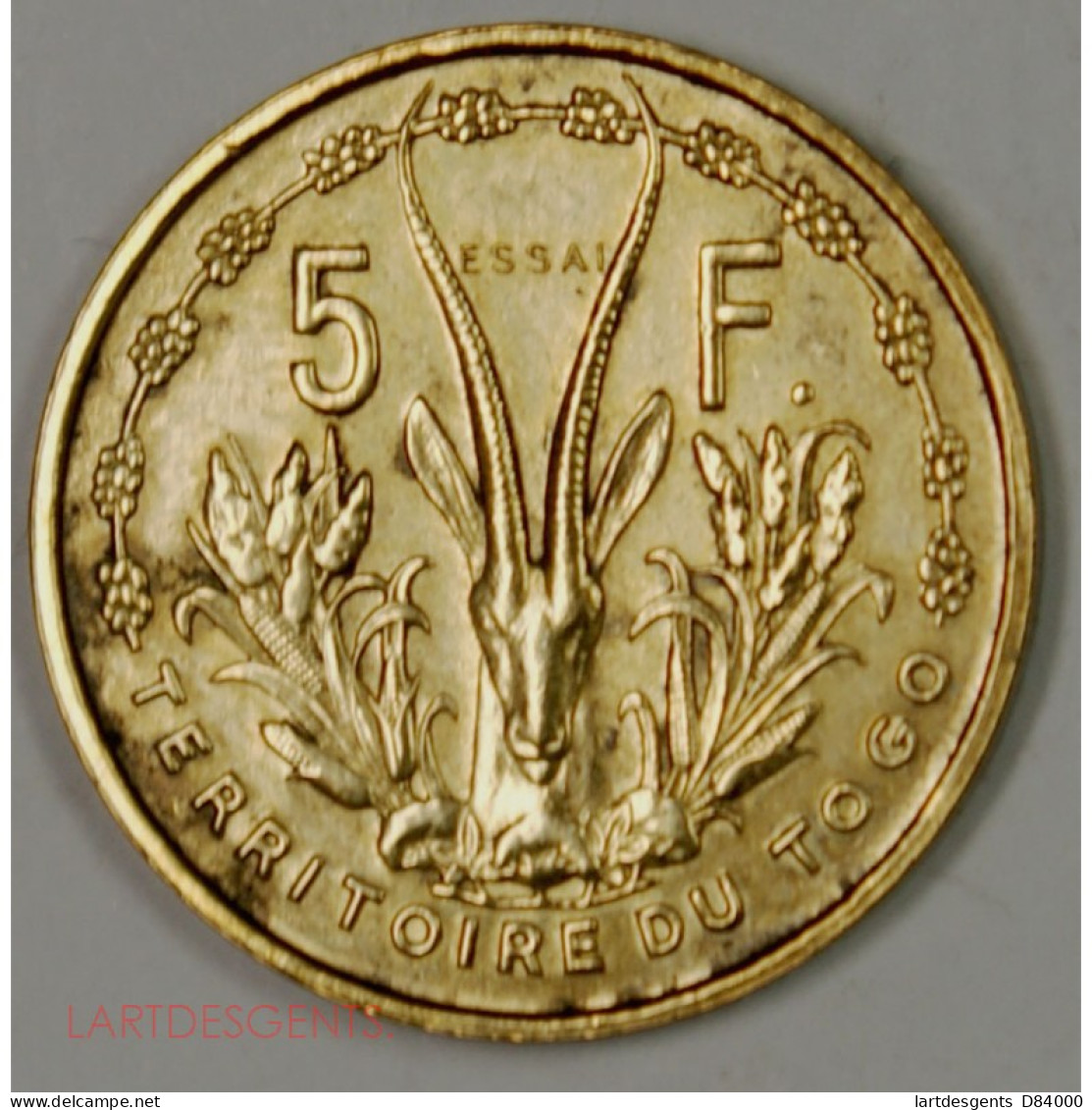 ESSAI Colonie TOGO - 5 Francs 1956, Lartdesgents.fr - Pruebas