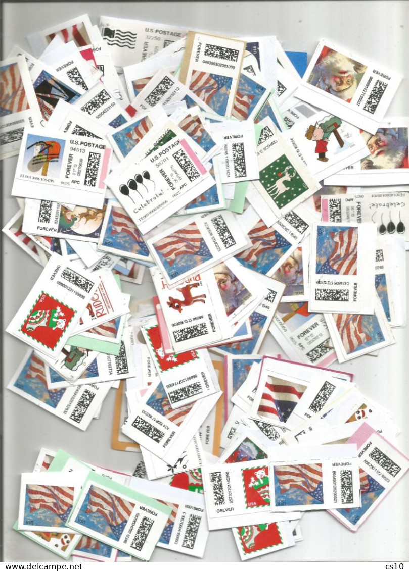 USA Unfranked Stamps X Postage Forever Rate ATM Computer Vended Labels # 130 Pcs ON-PIECE Face Value 88.40   USD - Ongebruikt