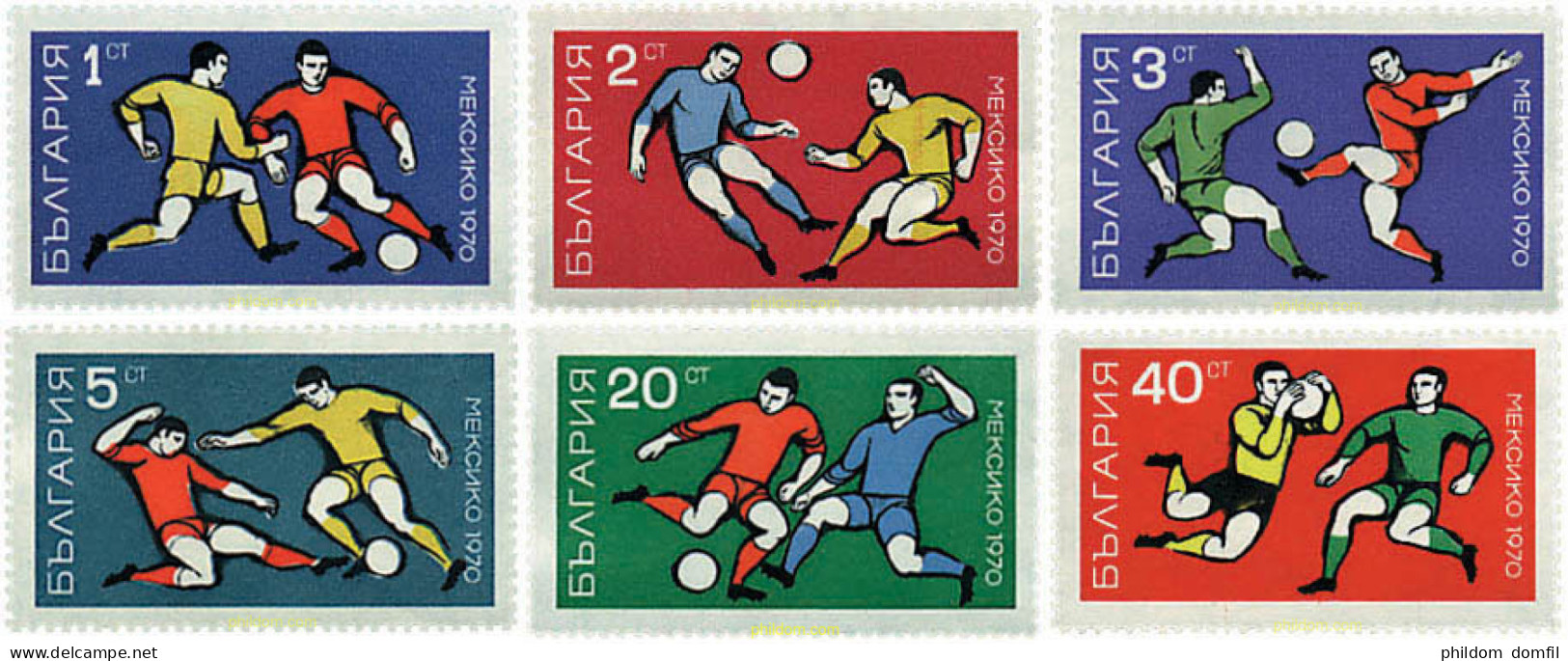 81400 MNH BULGARIA 1970 COPA DEL MUNDO DE FUTBOL. MEXICO-70 - Unused Stamps